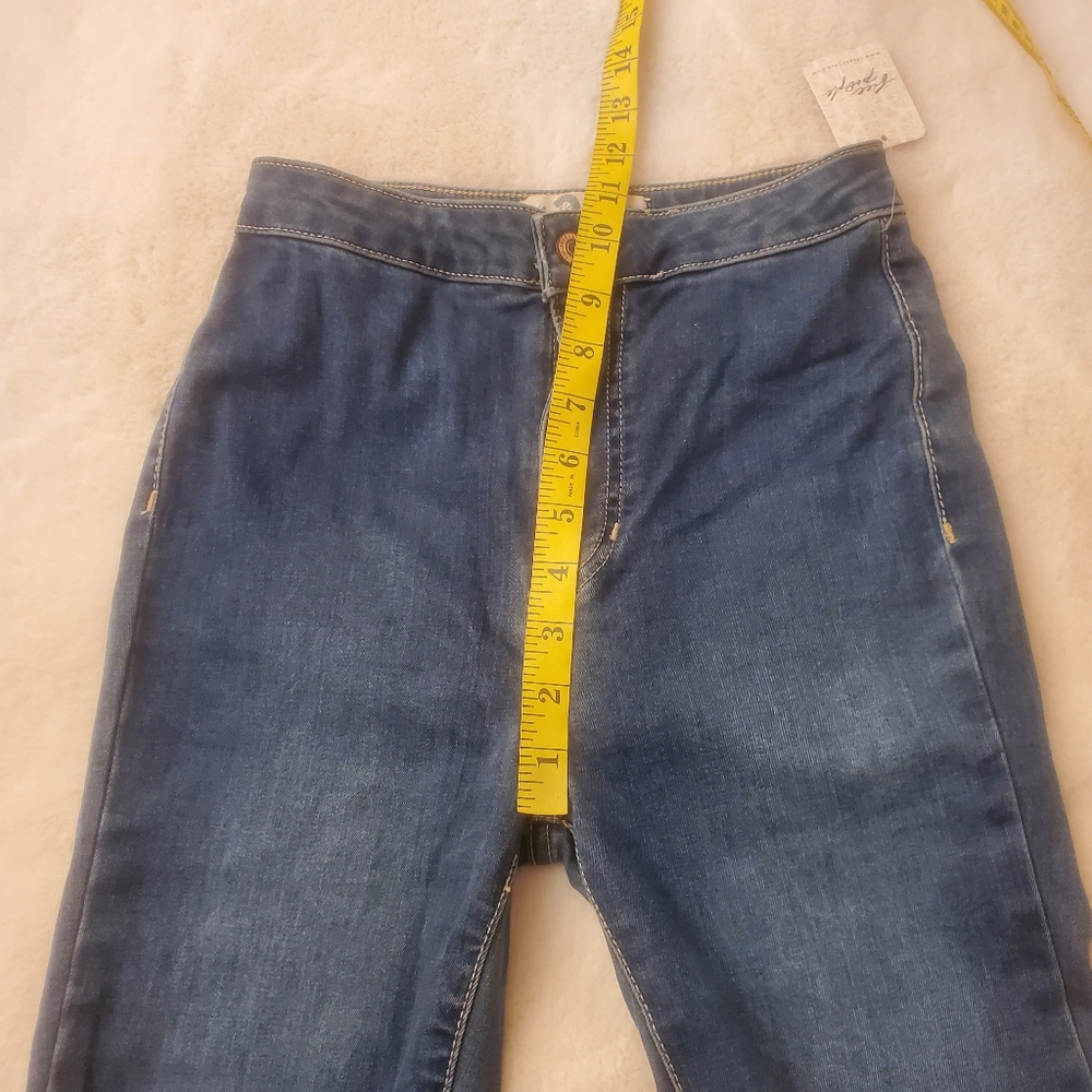 New Free People Float On Flare Wide Flare High Rise Jeans Size 26 - Picture 6 of 14
